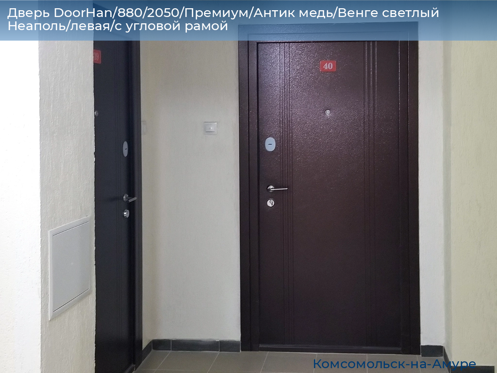 Дверь DoorHan/880/2050/Премиум/Антик медь/Венге светлый Неаполь/левая/с угловой рамой, komsomolsk-na-amure.doorhan.ru