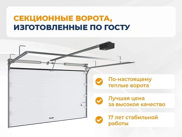 Секционные ворота 2500х2200 мм белые DoorHan rsd02, komsomolsk-na-amure.doorhan.ru